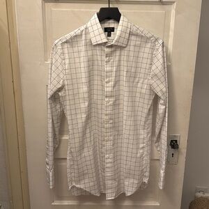 J.Crew Ludlow Dress Shirt in White Navy Check